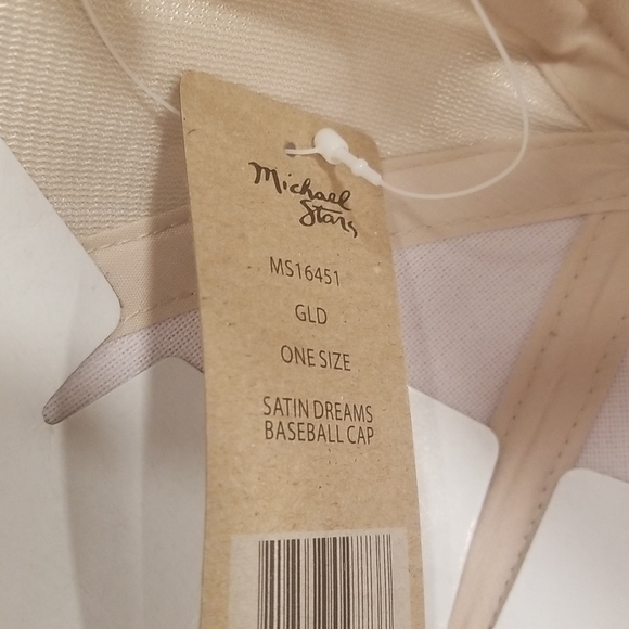 ?MICHAEL STARS? Satin Dreams Baseball Cap ~ Gold NWT main image 13